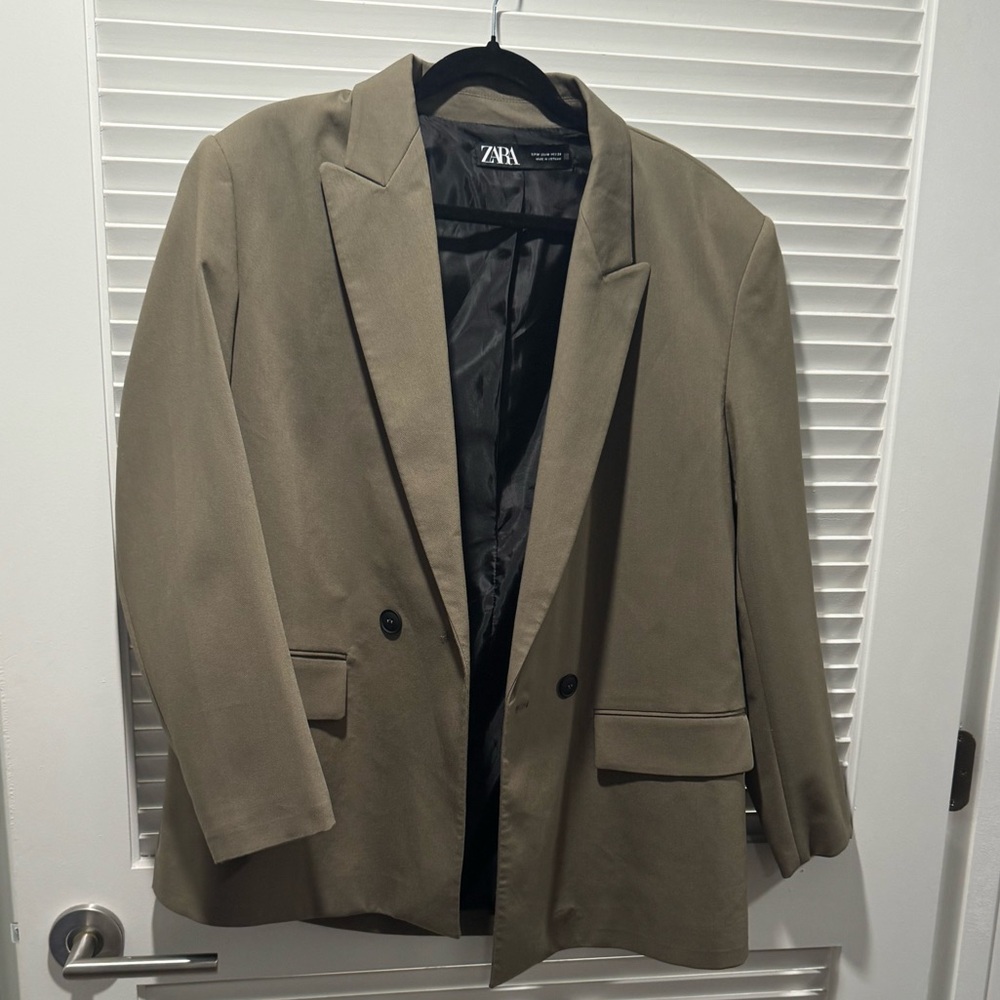 Zara Khaki Jacket Blazer